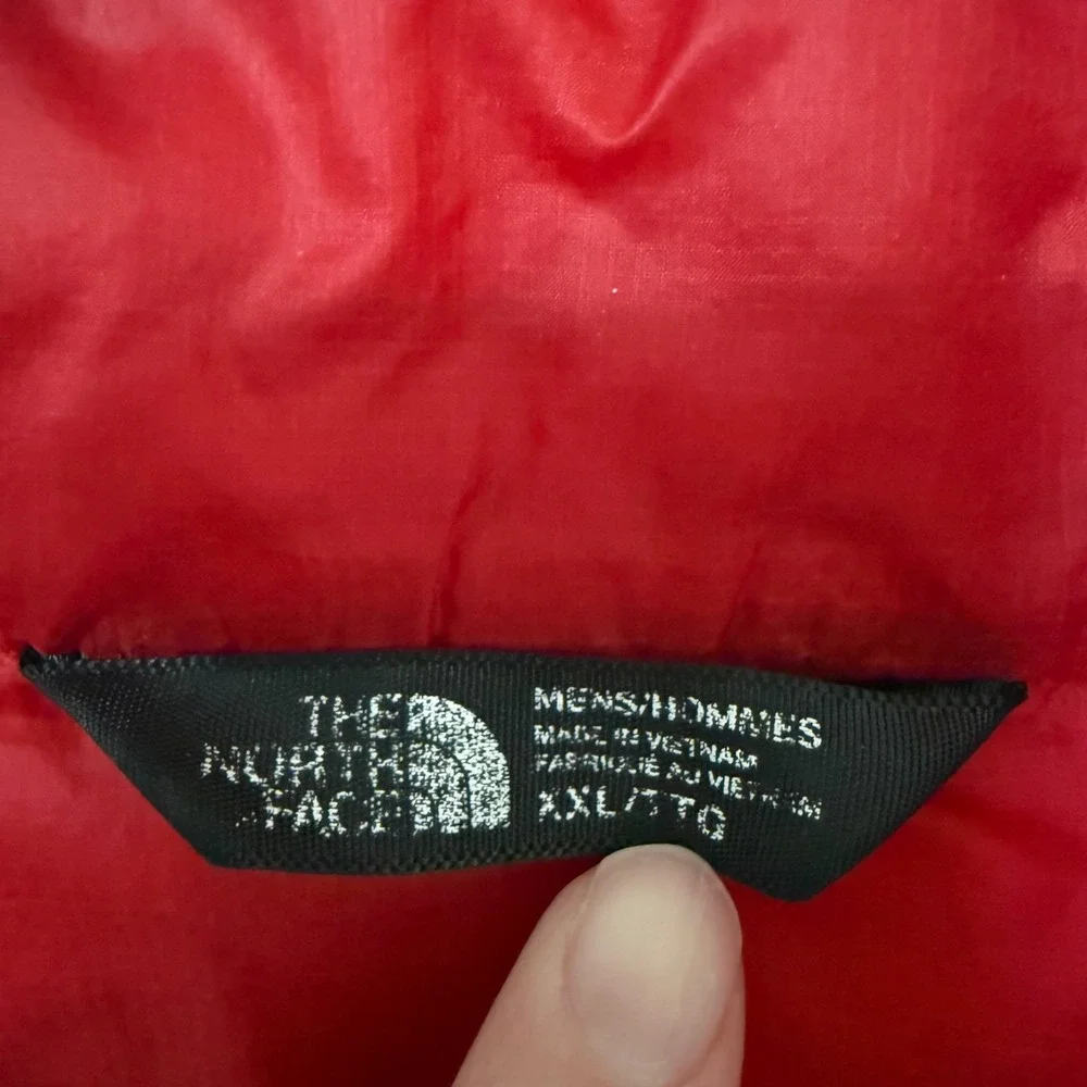 The North Face red thanks